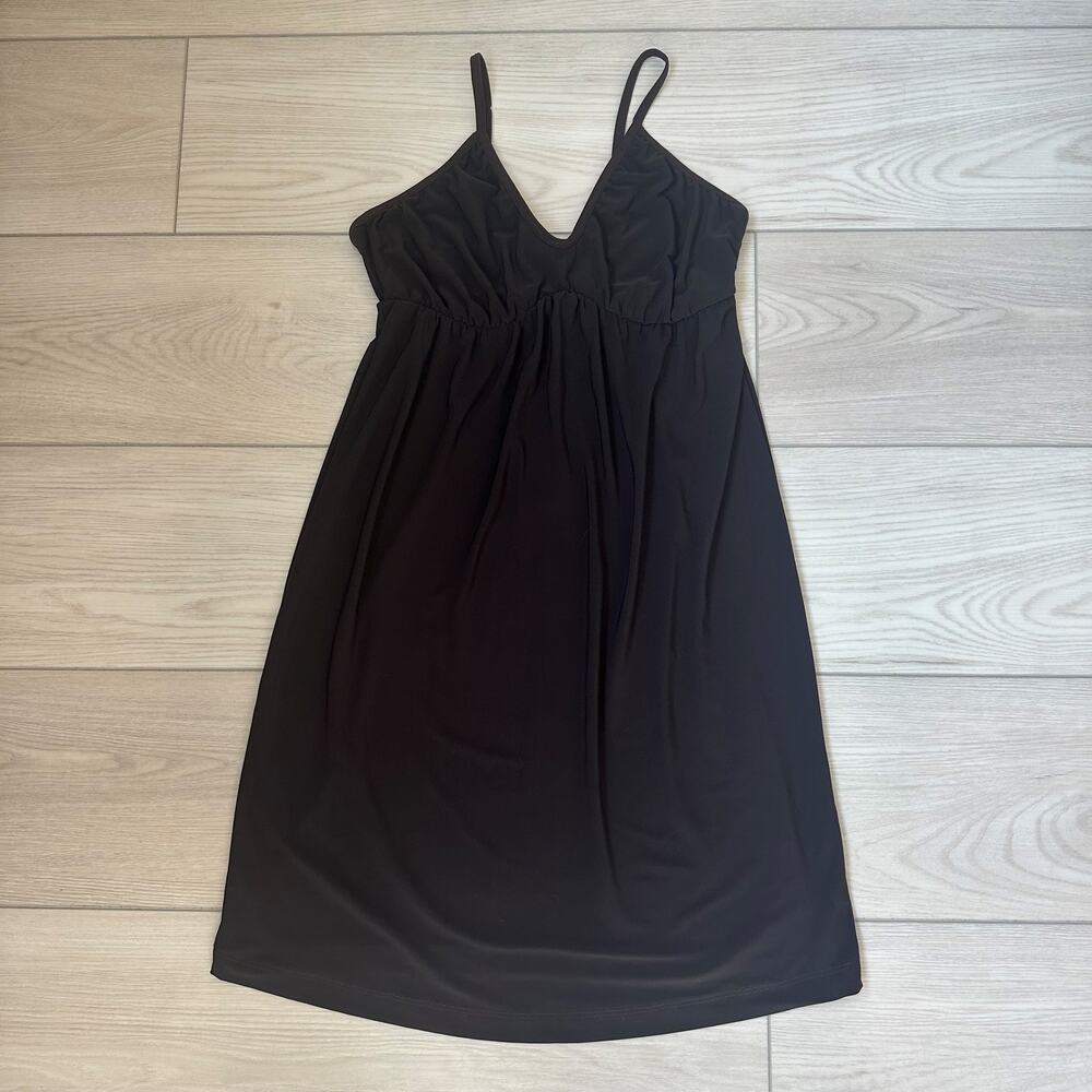 Y2K espresso brown bustier cami v-neck dress small